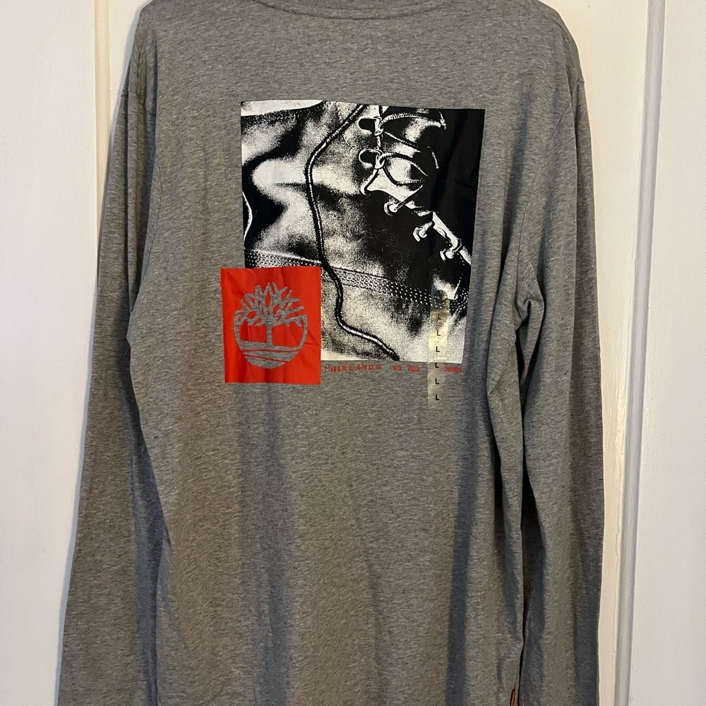Timberland Graphic Gray Long Sleeve Tee